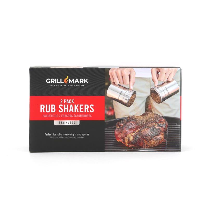 Rub Shaker Grill Mark Silver Em Aço Inoxidável