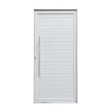 Porta Pivotante Lambri Liso E Puxador Cromado De 86cm Magnum Branco