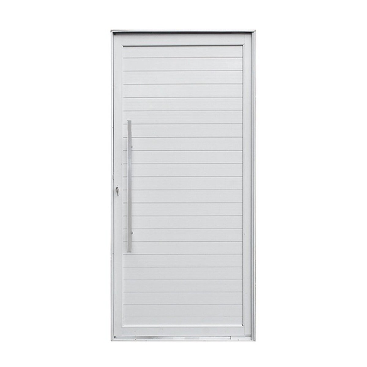 Porta Pivotante Lambri Liso E Puxador Cromado De 86cm Magnum Branco