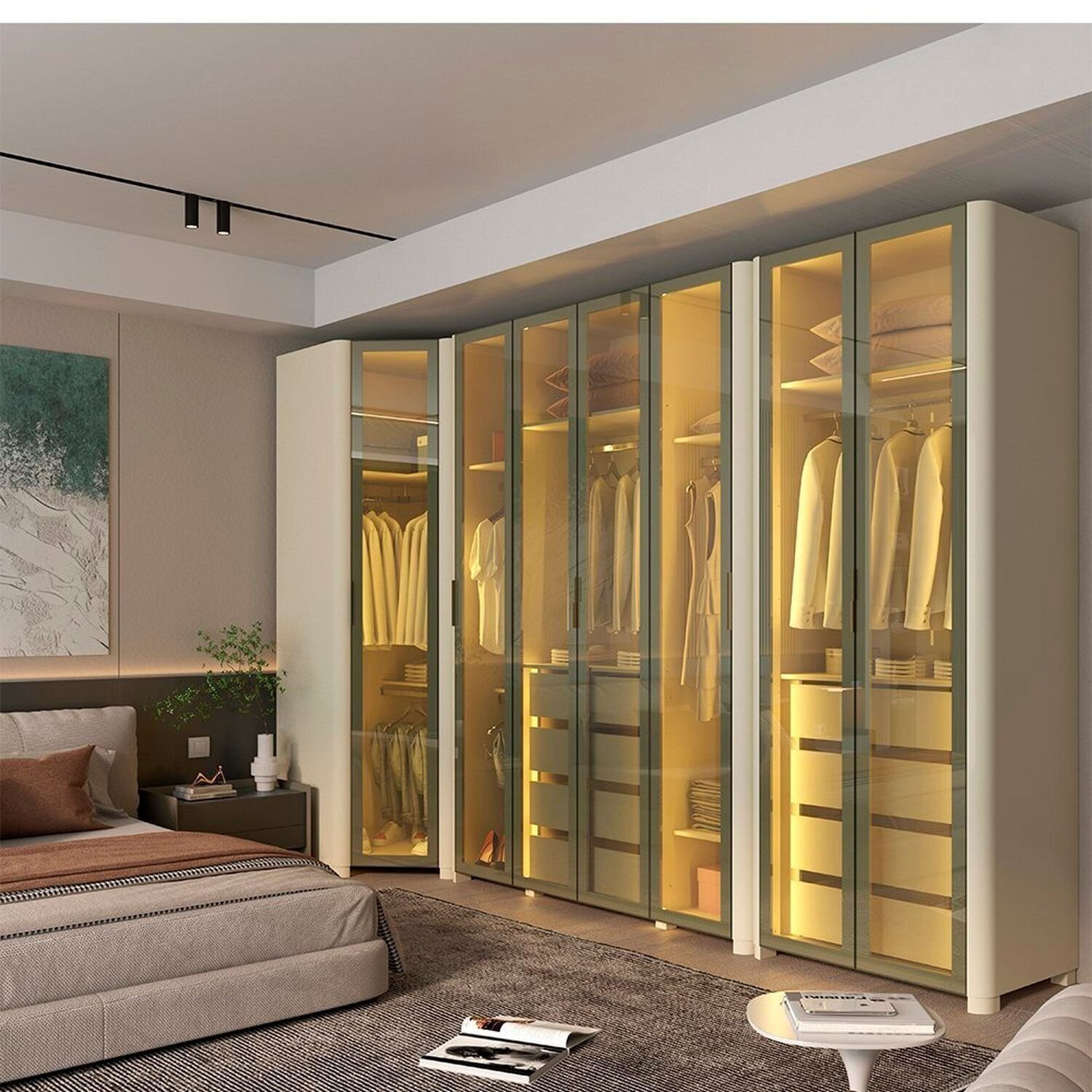 Guarda-roupa Modulado Reflecta Innova 7 Portas 260cm X 240cm Mod 009 100% Mdf Off White