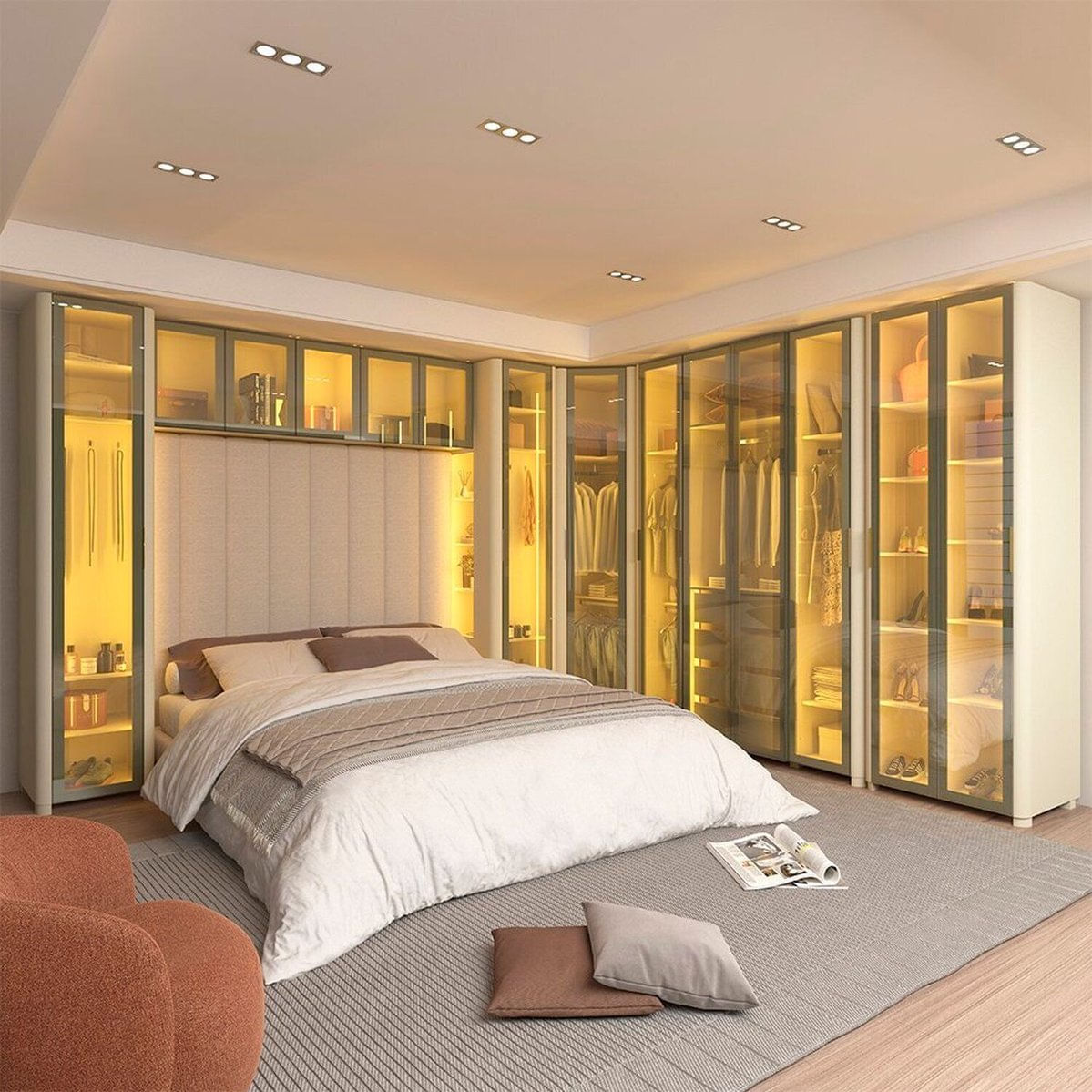 Modulado Com 14 Portas 240cm X 392cm 100% Mdf Mod 005 Innova Off White