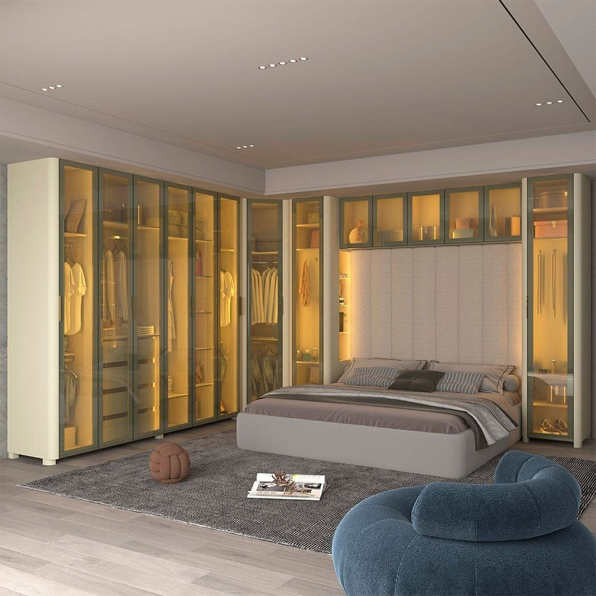 Modulado Com 14 Portas 390cm X 340cm 100% Mdf Mod 004 Innova Off White