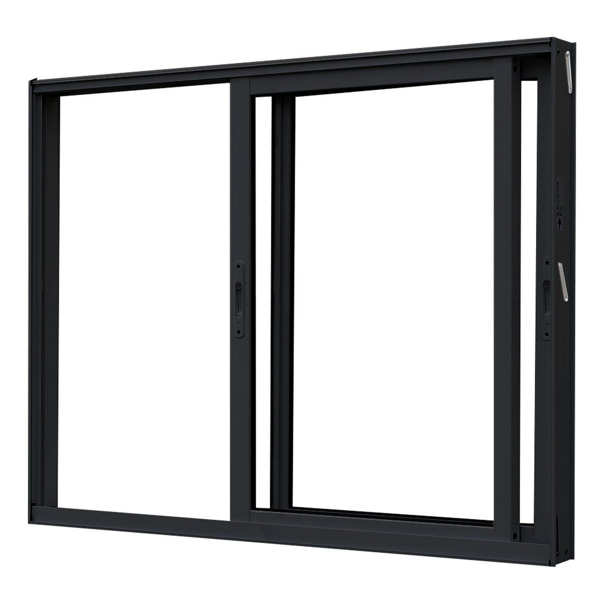 Janela De Alumínio Correr 100x150cm 2 Folhas Magnum Atlântica Preto