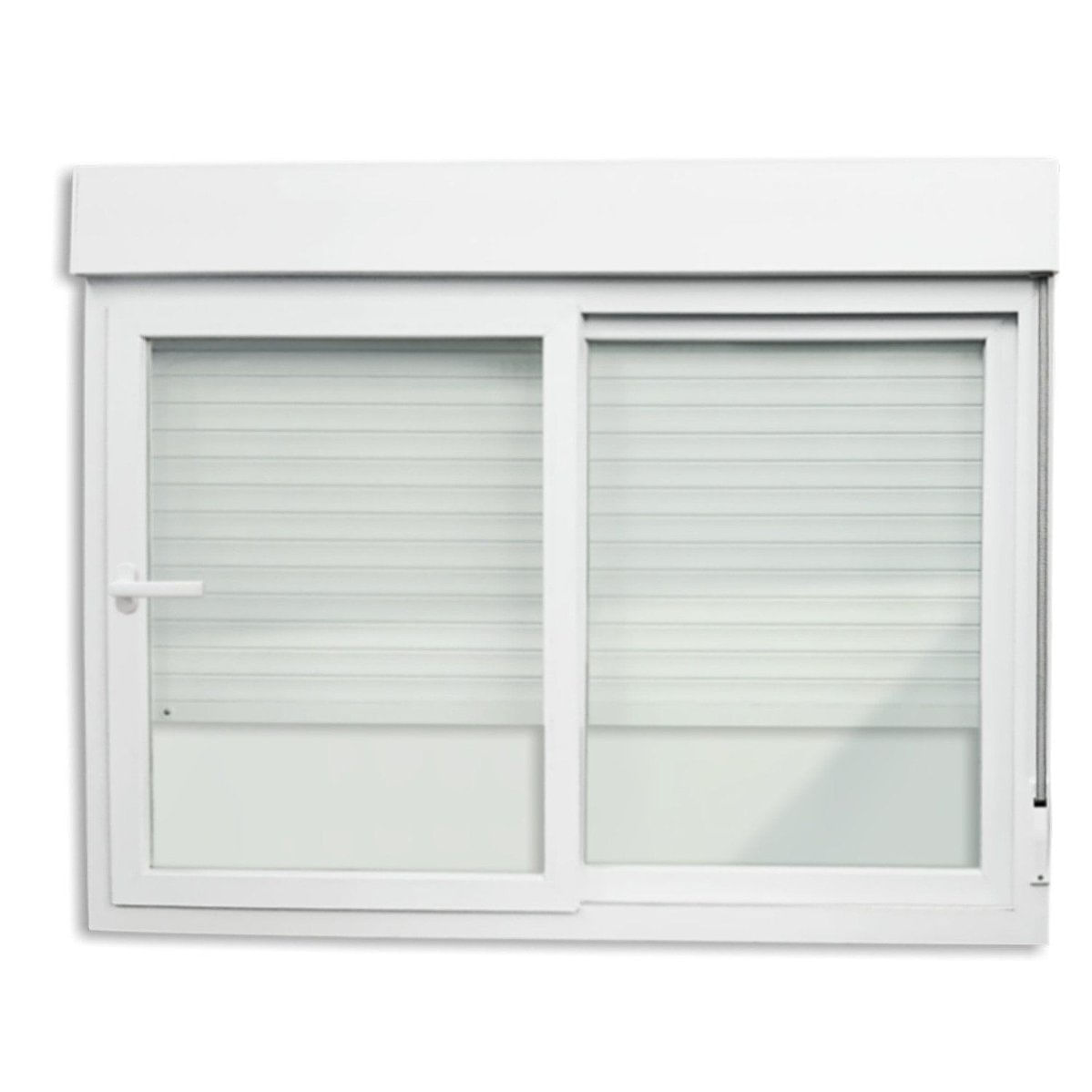 Janela Integrada Pvc 2 Folhas Vidro Liso Com Cremona Itec Branco