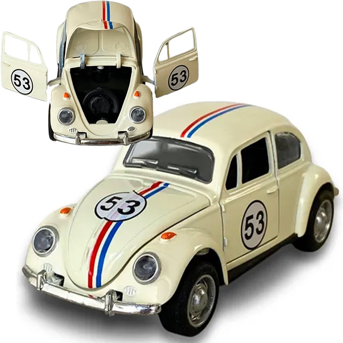 Miniatura Carrinho Fusca Herbie Fricção Metal Colecionável