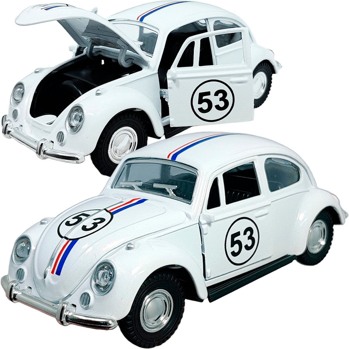 Miniatura Carrinho Fusca Herbie Fricção Colecionável Metal