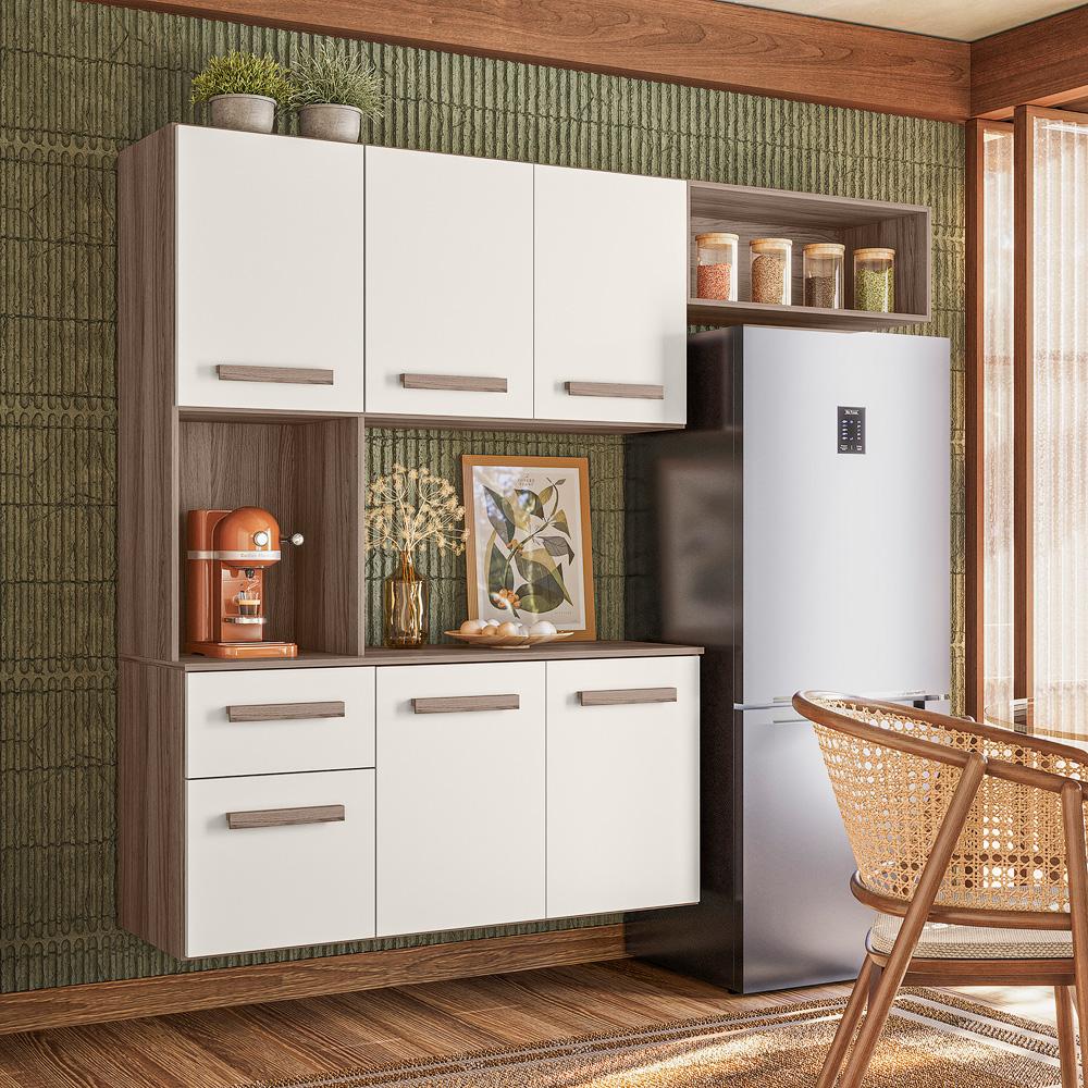 Cozinha Compacta Giulia Carvalho/off White Nicioli