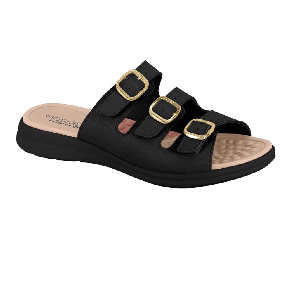 Sandalia Modare Tiras Fivela Ref 7174.122.21736 Preto 039