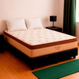 Cama Box Queen Preto E Colchão Four Season Molas Vstore