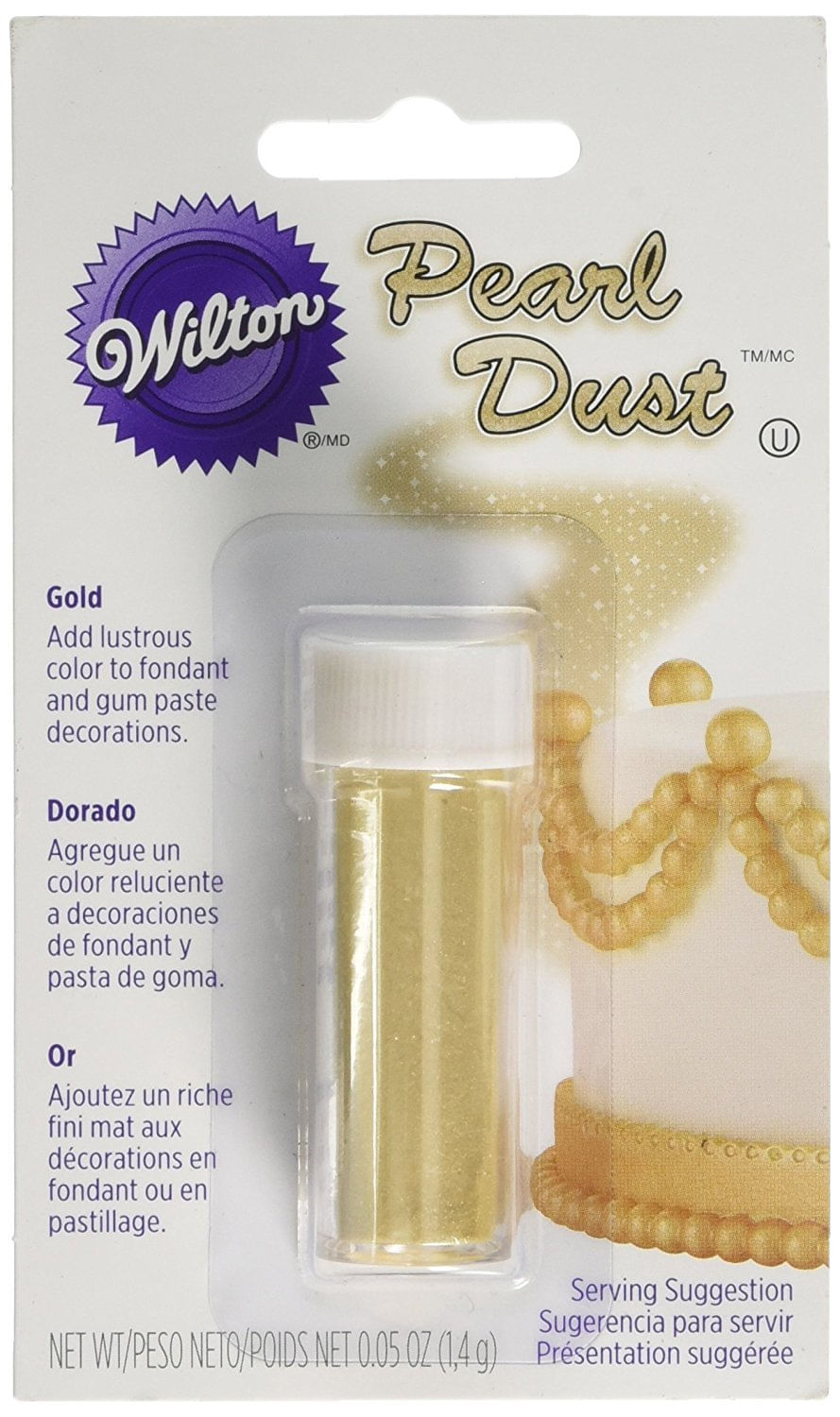 Pearl Dust Wilton Gold 1,4 G Para Pasta De Fondant E Chiclete