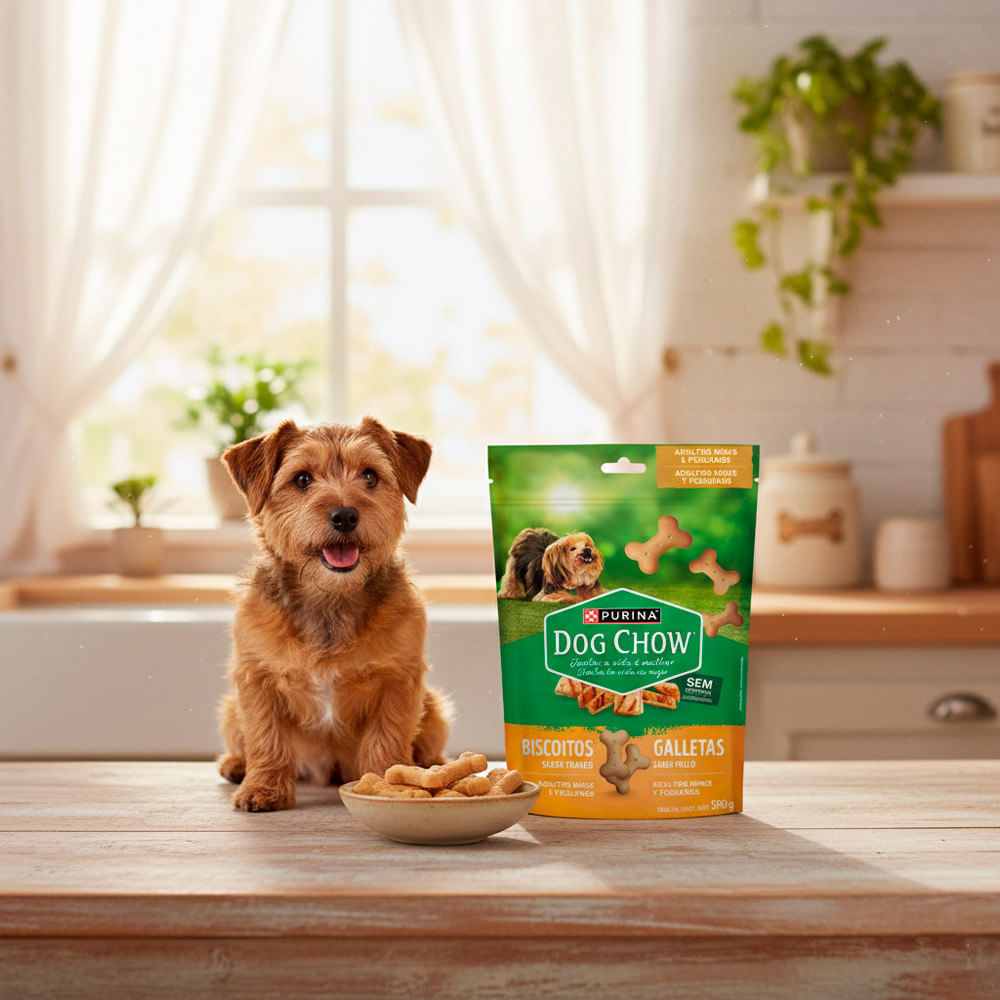 Biscoito Para Cães Dog Chow Adultos Minis E Pequenos Sabor Frango