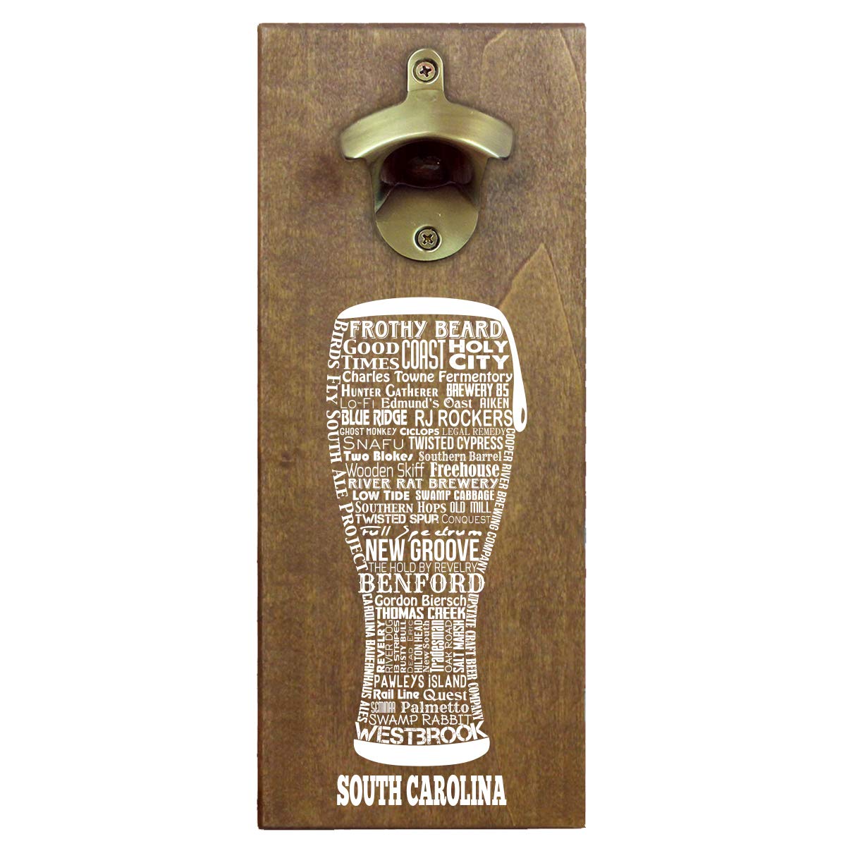 Abridor De Garrafas De Cerveja Montado Na Parede Torched State Craft Beer