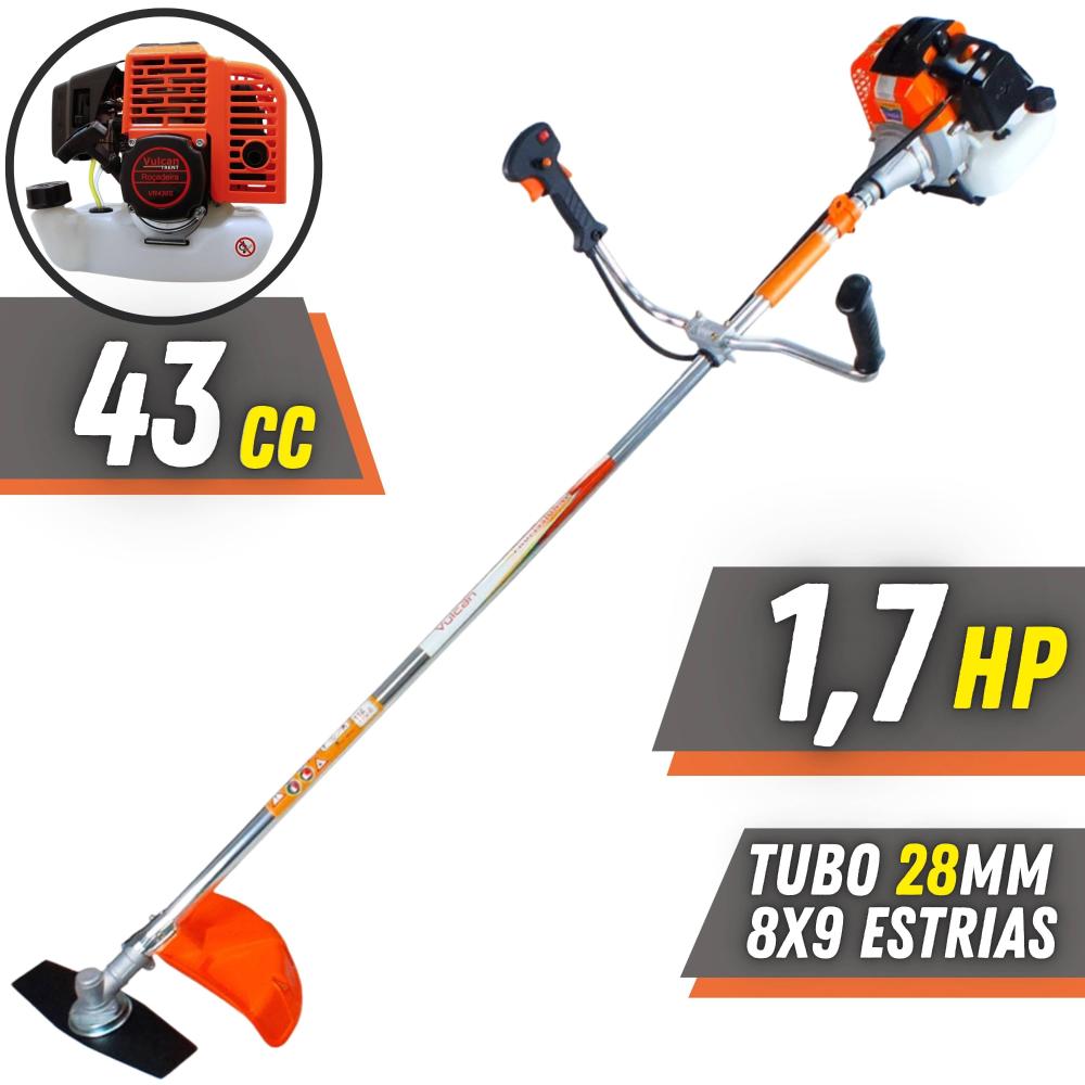 Roçadeira Profissional Vulcan Vr430s À Gasolina 43cc 1,7hp Completa 5 ...