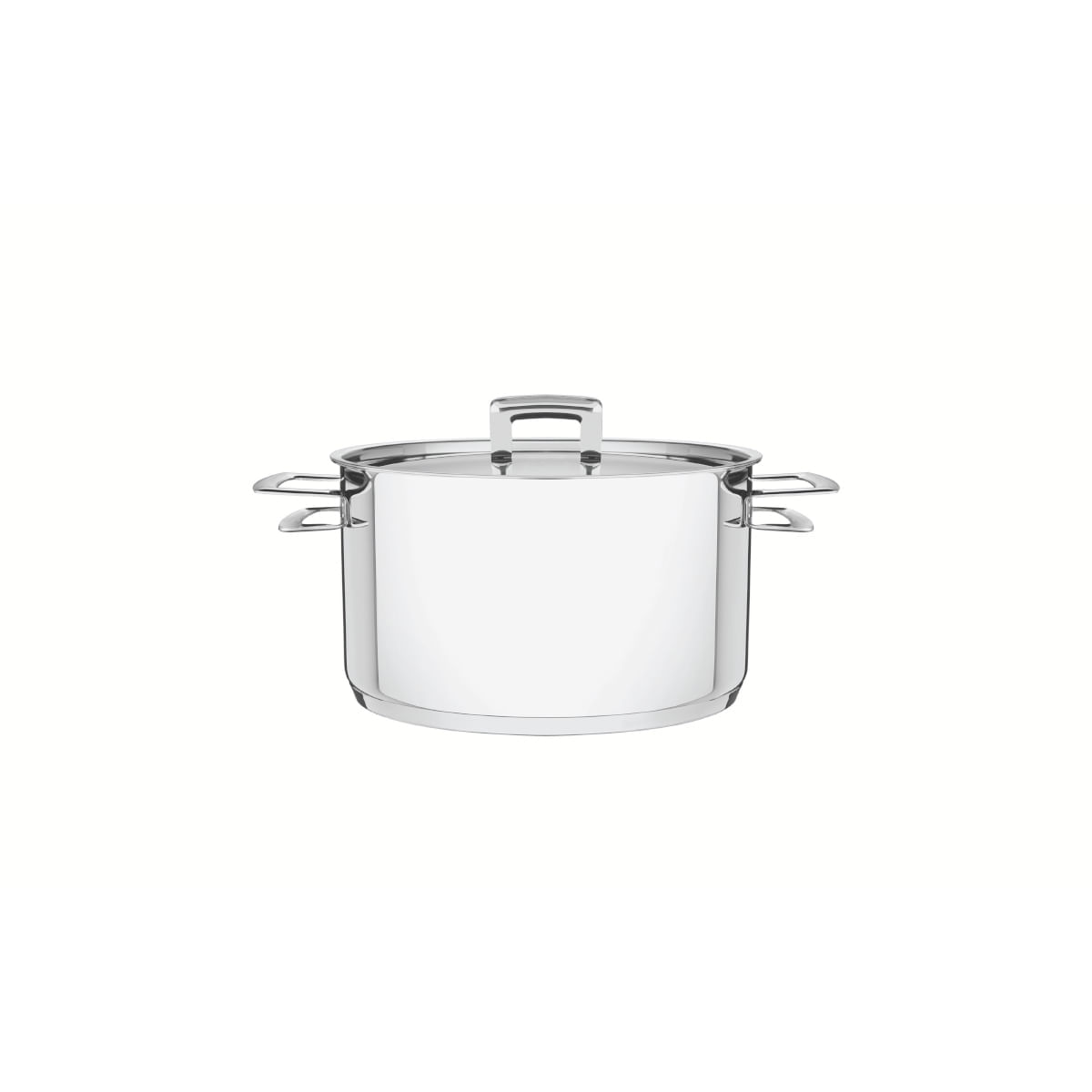 Cópia De Caçarola Tramontina Brava Rasa Aço Inox Com Tampa Plana 16 Cm 1,4 L Tramontina