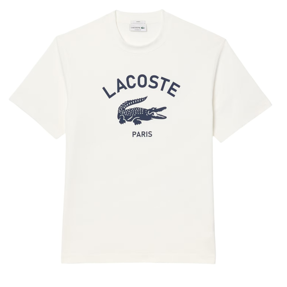 Camiseta Lacoste Unissex Estampa Assinada Farine