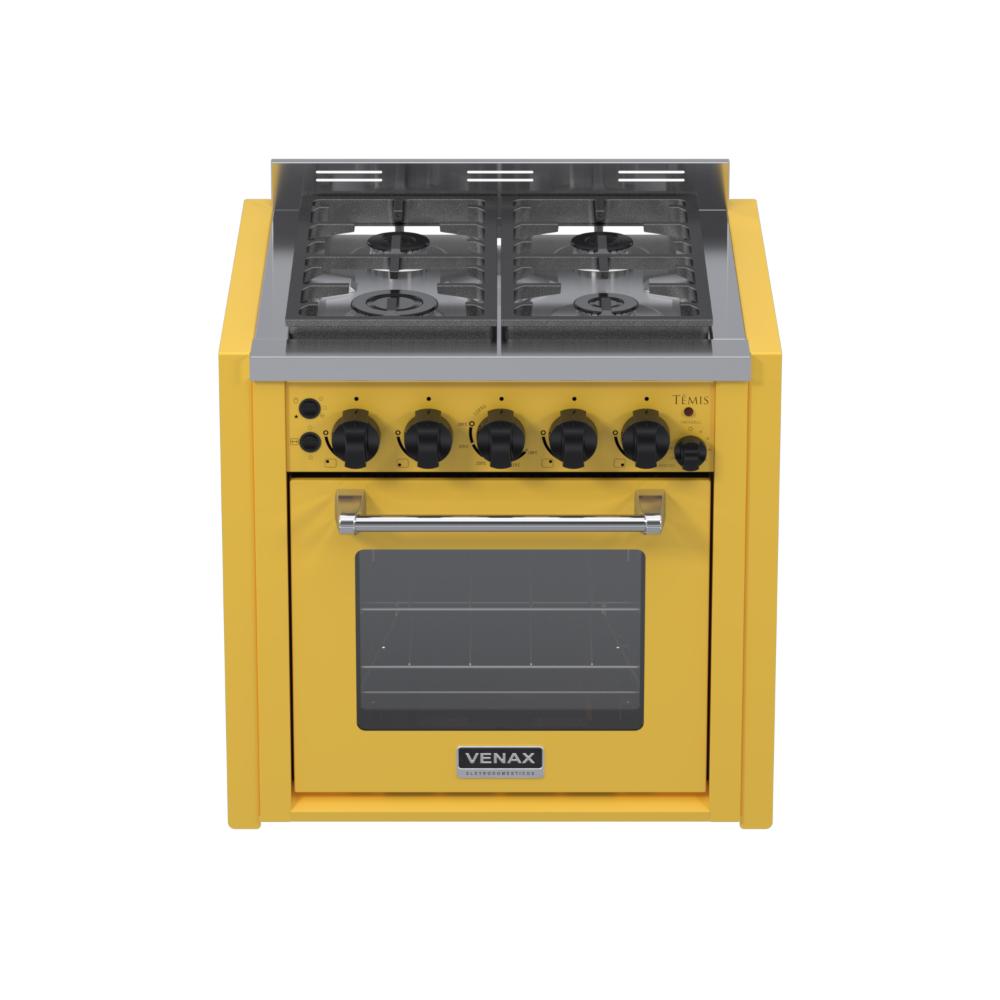 Fogão 4 Bocas de Embutir Venax Temis Amarelo - 110v - 34280