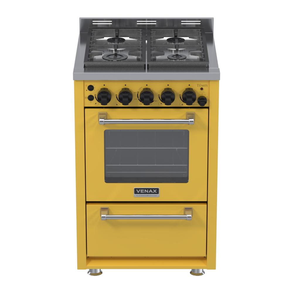 Fogão 4 Bocas Venax Temis Amarelo - 110v - 34258