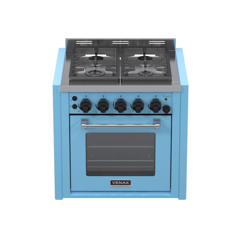 Fogão 4 Bocas de Embutir Venax Temis Azul - 220v - 34284
