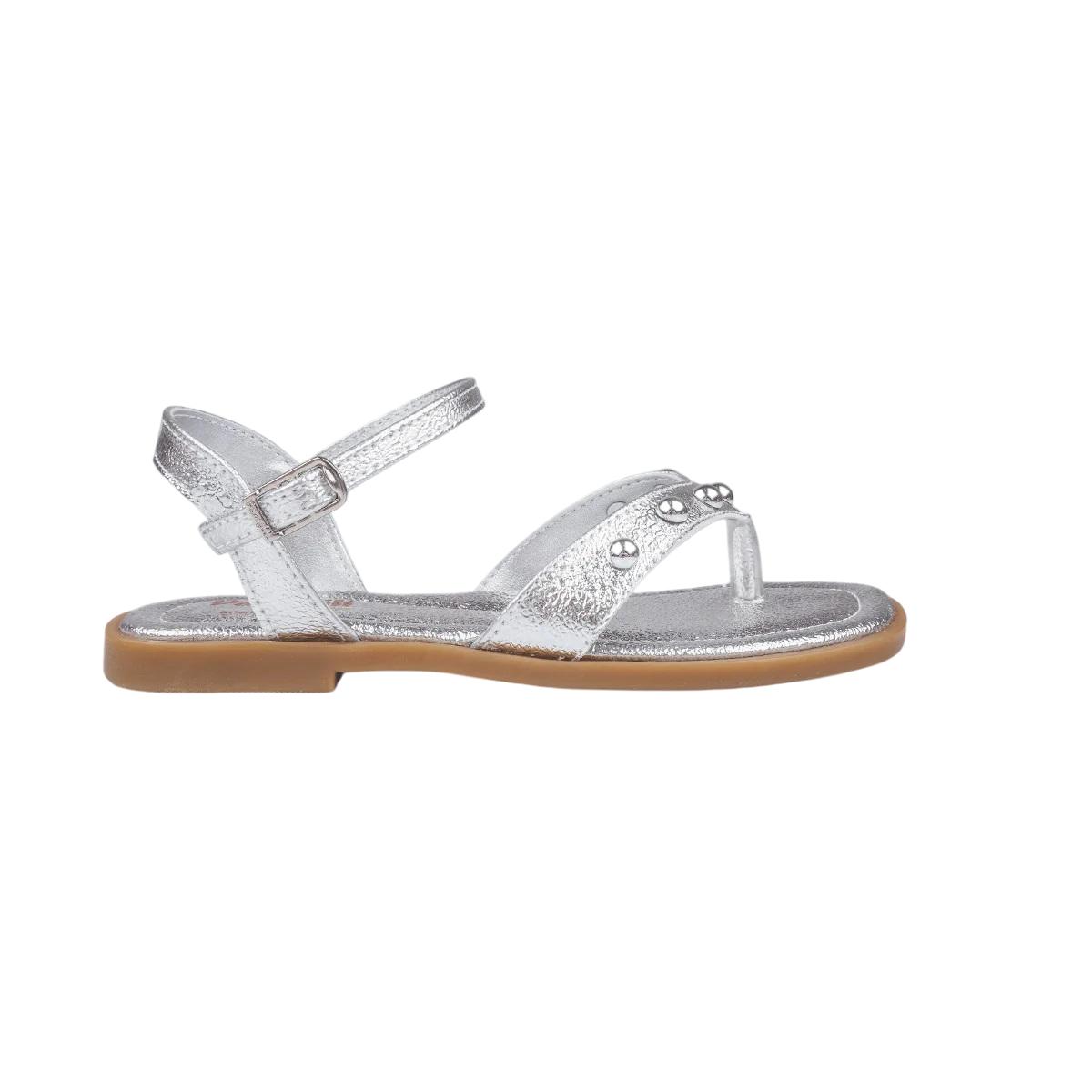 Sandalia Pampili Vick Esferas Ref 574.018 Prata 030