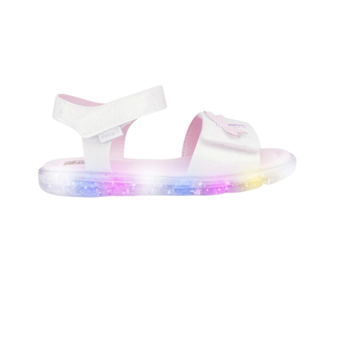 Sandalia Pampili Lulli Led Libelula Ref 697.056 Branco/rosa Danone 023