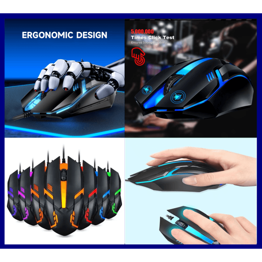 Mouse Gamer Ko Com Fio Para Computador Luz Rgb Mbtech Gb4470 - imagem 4