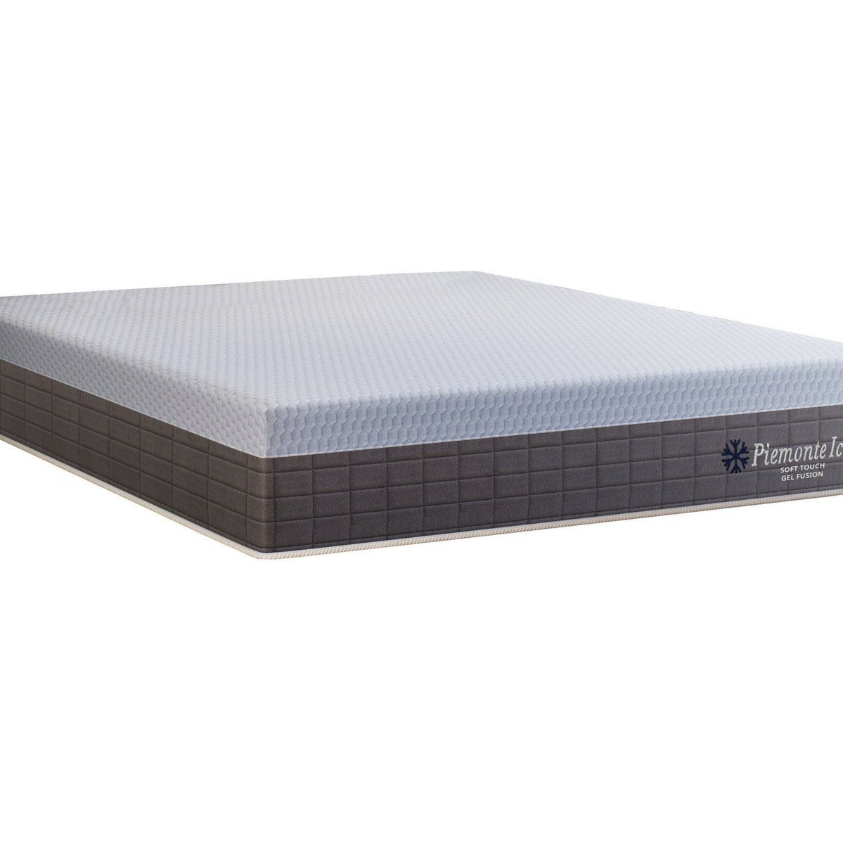 Colchão Casal Molas Pocket Ensacadas Piemonte Ice 32cm X 138cm Line Premier Orthoflex Cinza /branco