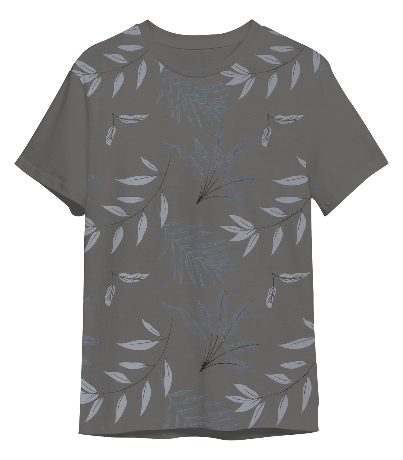 Camiseta Masculina Estampada Meia Malha Rovitex Cinza P