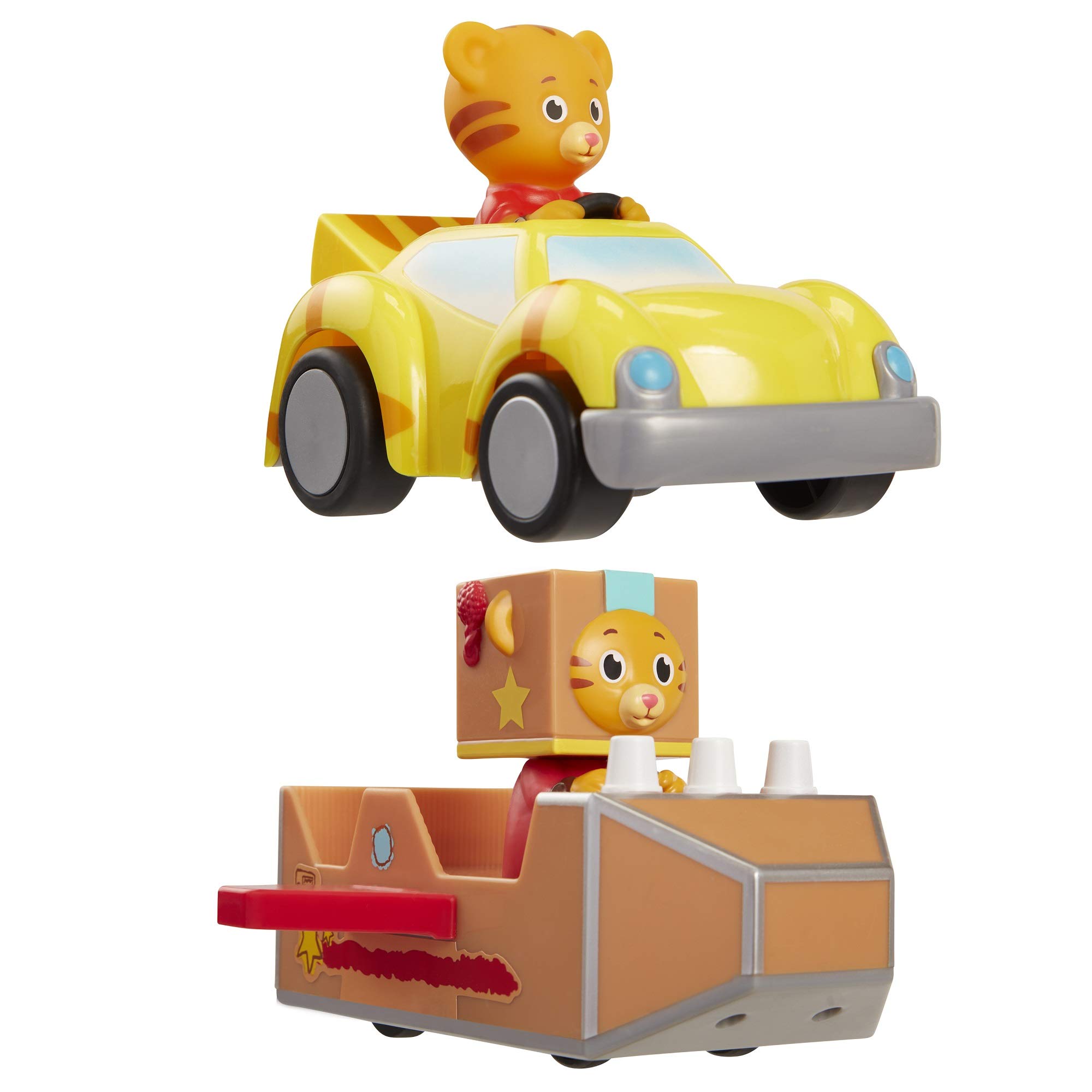 Conjunto De Veículos De Brinquedo Daniel Tiger's Neighborhood Pull Back, Pacote Com 2