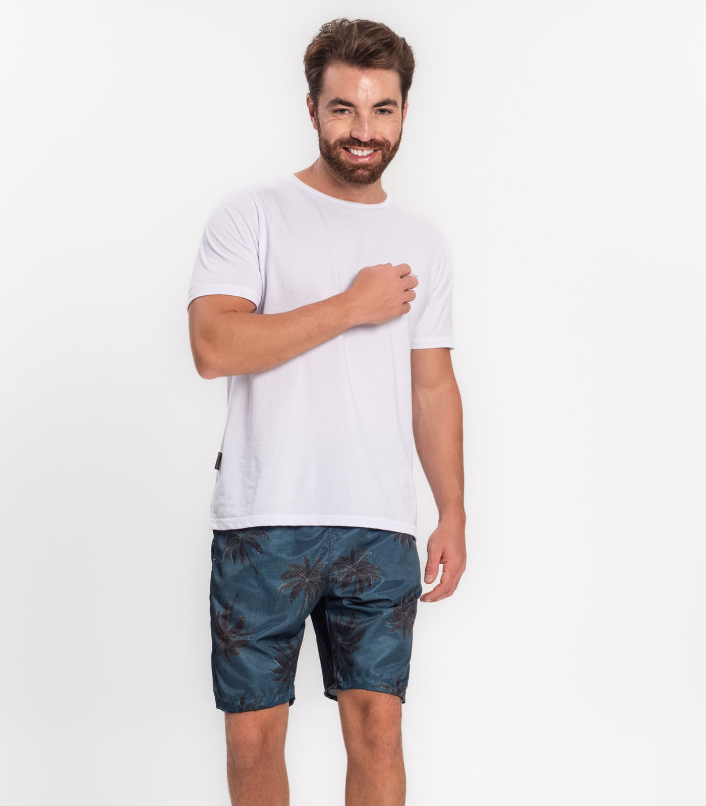 Bermuda Microfibra Estampa Masculina Select Azul Gg