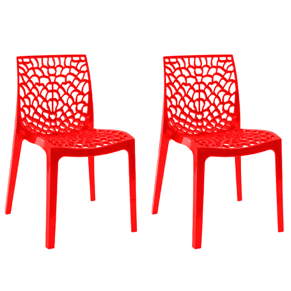 Kit Com 2 Cadeiras Gruvyer Estrutura Em Polipropileno Fratini