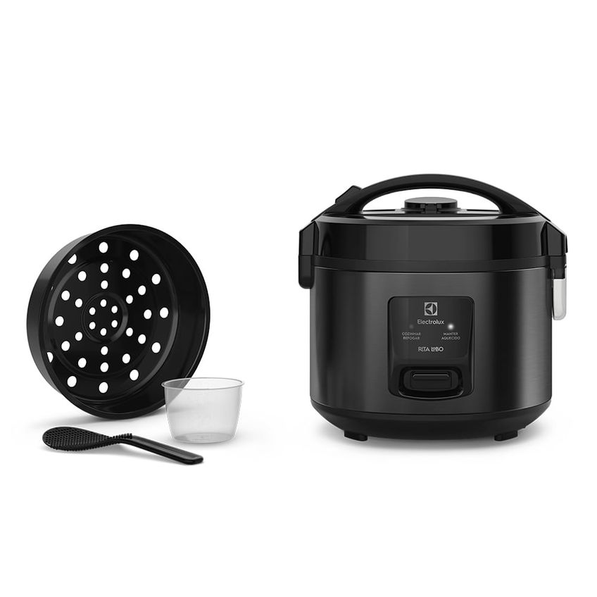 Panela De Arroz Elétrica Electrolux 2l Cor Preto Inox Efficient 2 Em 1 Com Visor Glass Por Rita Lobo (erc10) 127v - imagem 5
