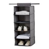 Organizador De Sapatos Com Cabideiro E 5 Prateleiras Para Armario Closet Ou Guarda Roupa Estrutura Resistente E Compacta