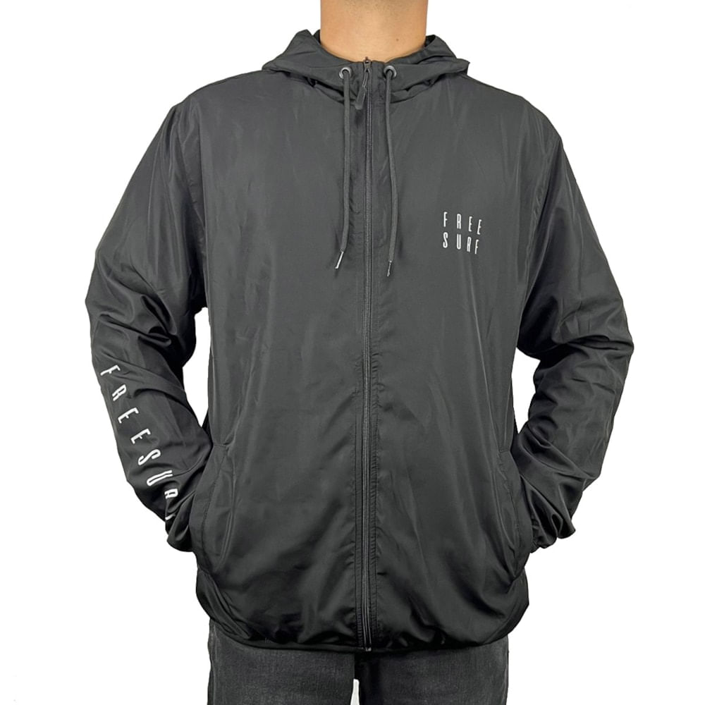 Jaqueta Corta Vento Freesurf Street Free Preta