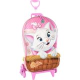 Mala Infantil Gatinha Marie 3d Com Rodinhas - Rosa