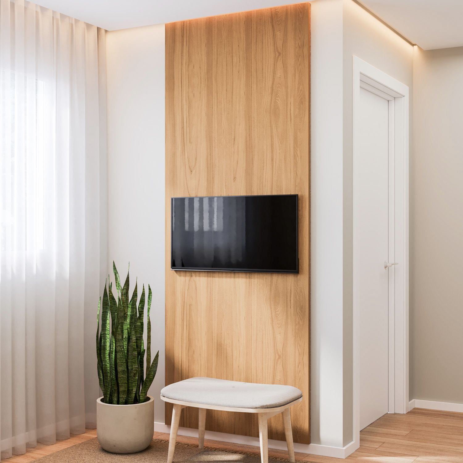 Painel Para Tv Até 32 Polegadas 80x230cm Liso Aruá Cabecasa Madeiraoriginals Jatobá