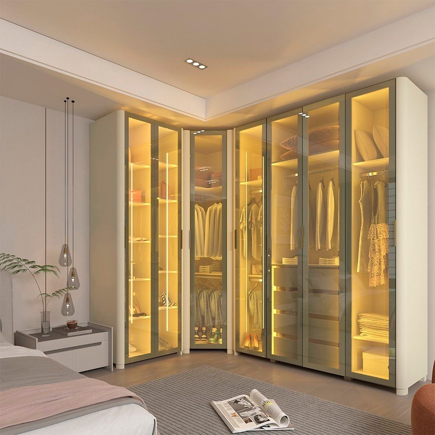 Guarda-roupa Modulado Reflecta 7 Portas 260cm X 240cm Mod 016 100% Mdf Innova Off White