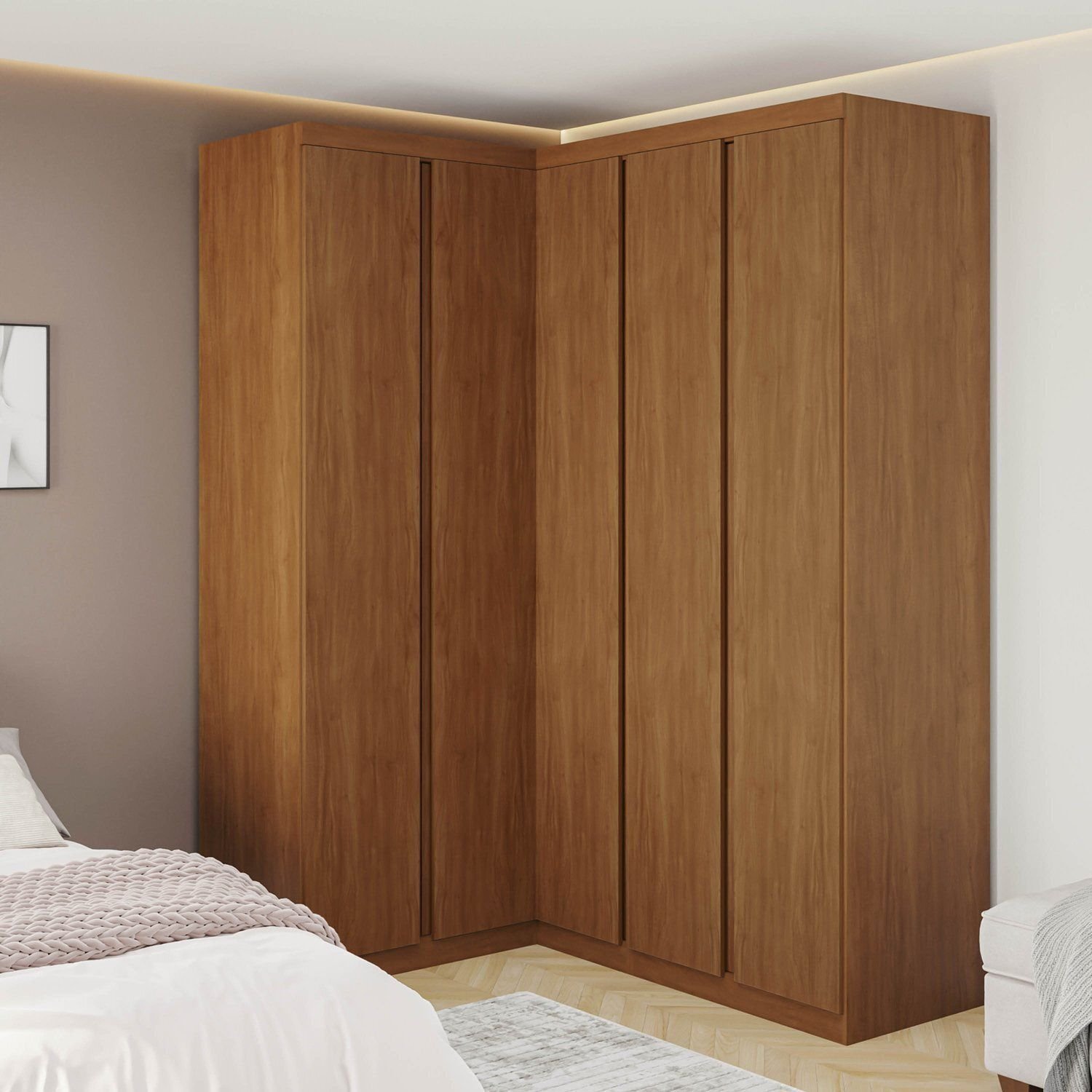 Guarda-roupa Modulado 3 Peças 5 Portas Arani Cabecasa Madeiraoriginals Cinamomo