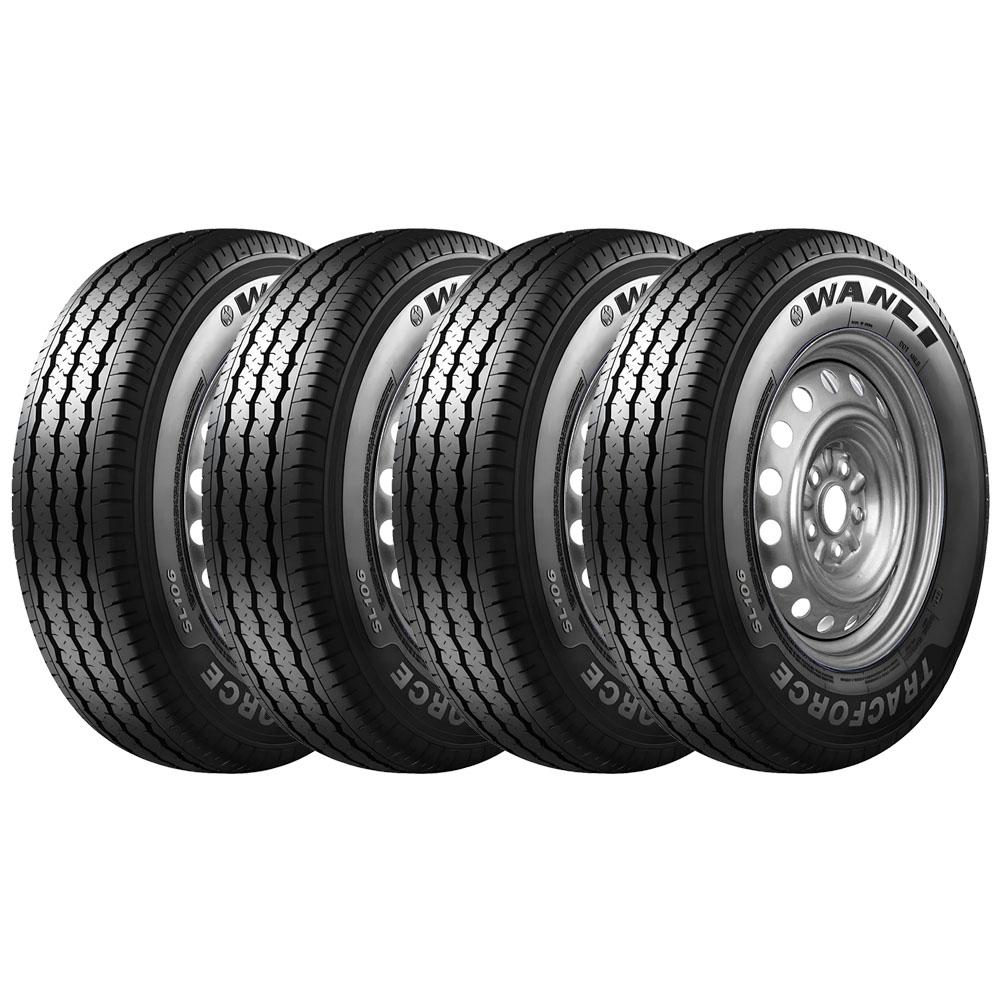 Pneu Wanli Sl106 195/ R14 106/104r - 4 Unidades