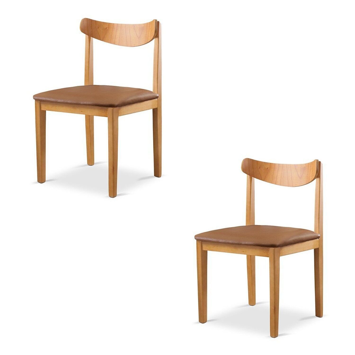 Kit 2 Cadeiras Sala De Jantar Aurora Marrom/nature