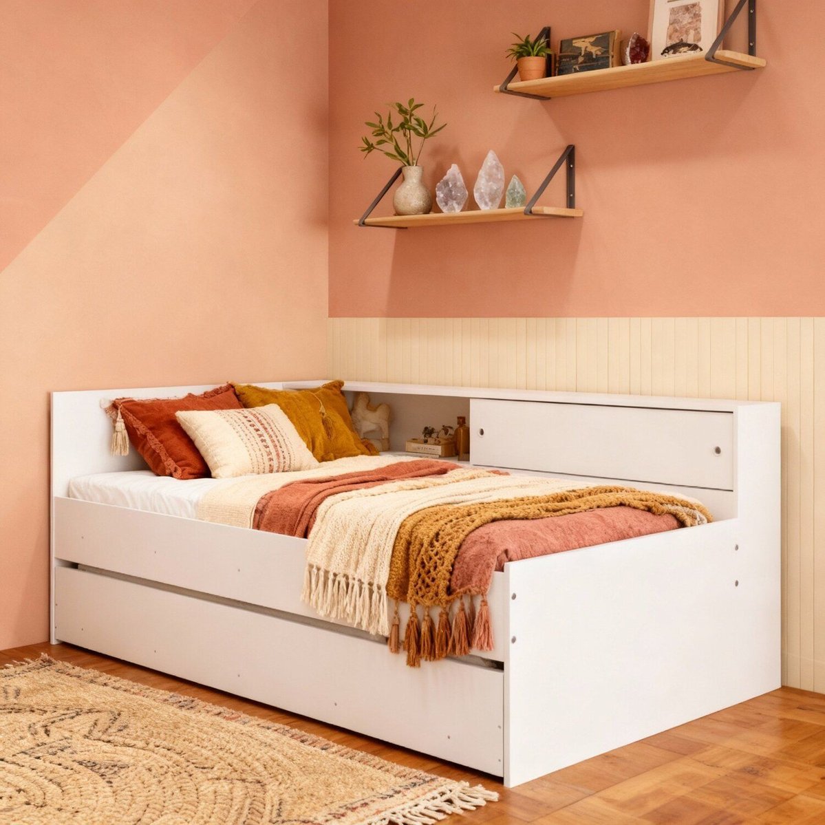 Bicama Com Módulo Lateral 80cm X 193cm Branco