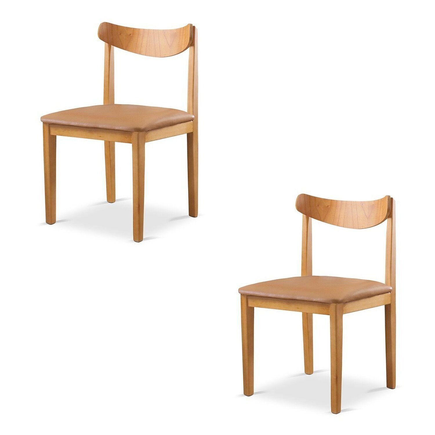 Kit 2 Cadeiras Sala De Jantar Aurora Caramelo/nature