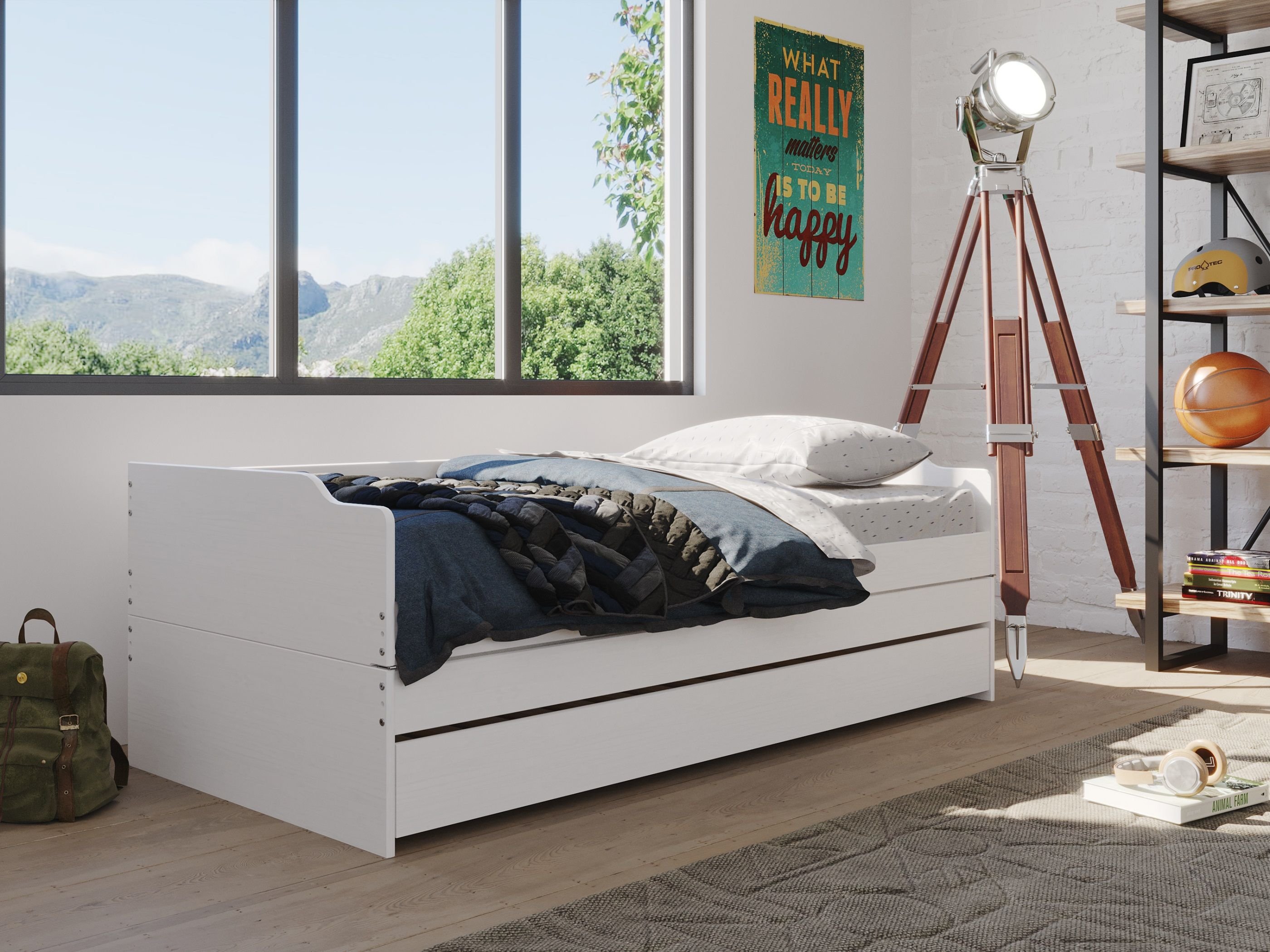 Cama Em Madeira Maciça 3 Em 1 Flip Branco