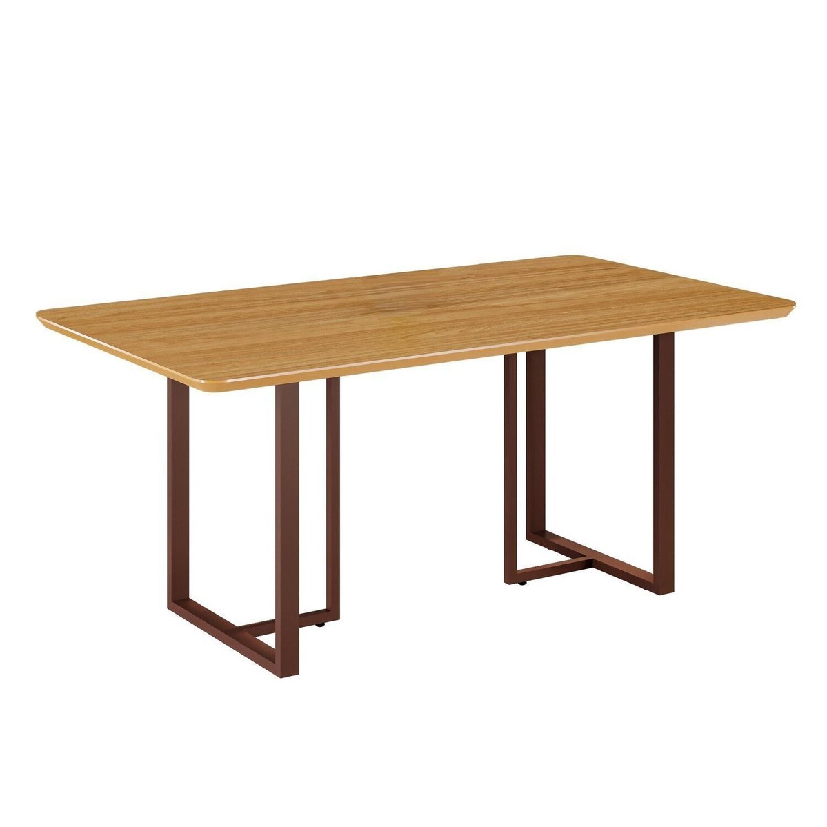 Mesa Para Sala De Jantar Retangular 160x90cm Mdf Lunna Marrom / Proa