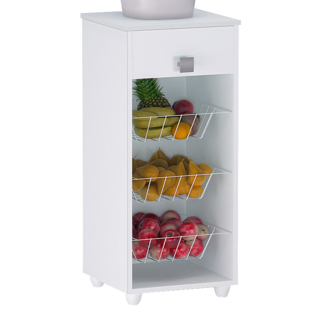 Fruteira 1 Gaveta 35 Cm Monalisa Branco Reajl Moveis