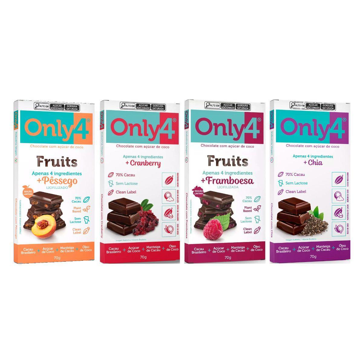 專用120g×3 150g×5 180g×4 Mix 4 Chocolates Natural Vegano Sem Lactose Silvestres Only4
