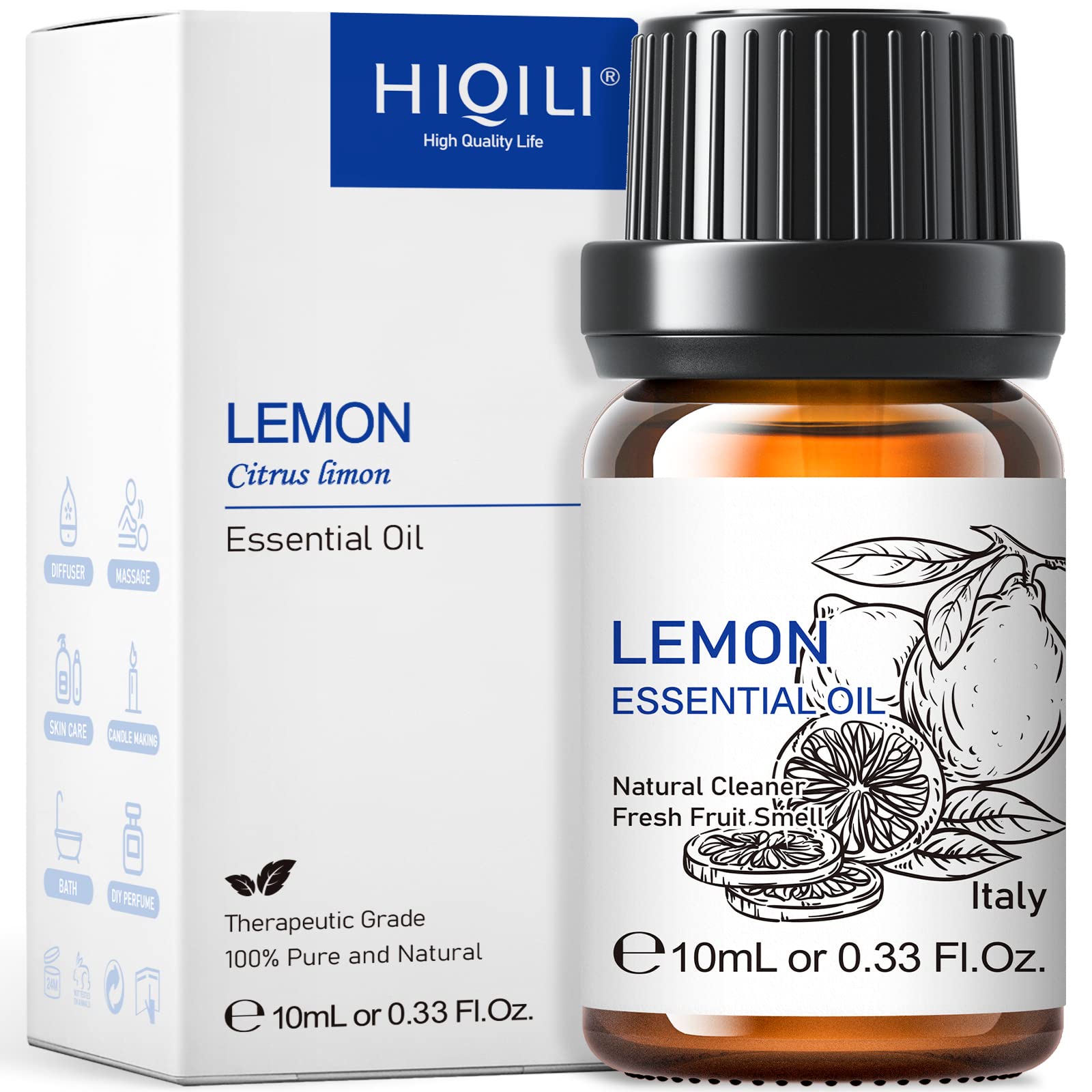 Óleo Essencial Hiqili Lemon 10ml Purify Clean Skin Care