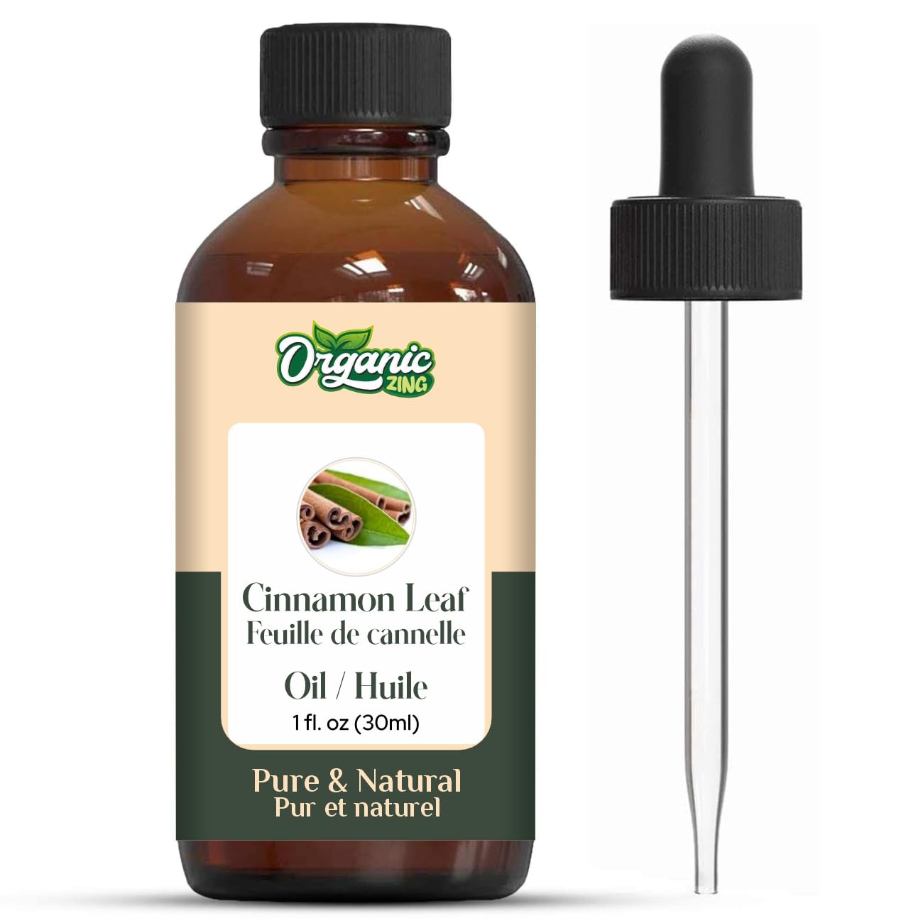 Óleo Essencial Orgânico Zing Cinnamon Leaf 30ml Puro