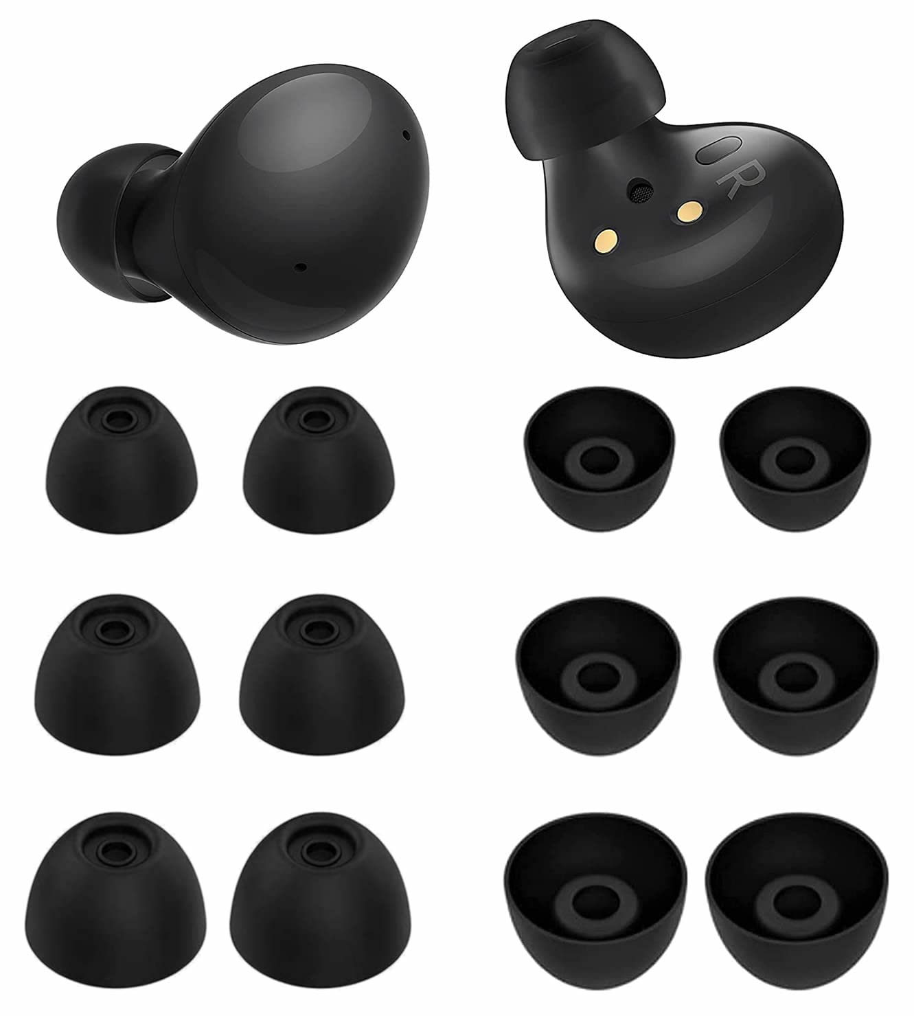 Pontas De Ouvido Para Samsung Galaxy Buds 2/galaxy Buds Plus - Preto