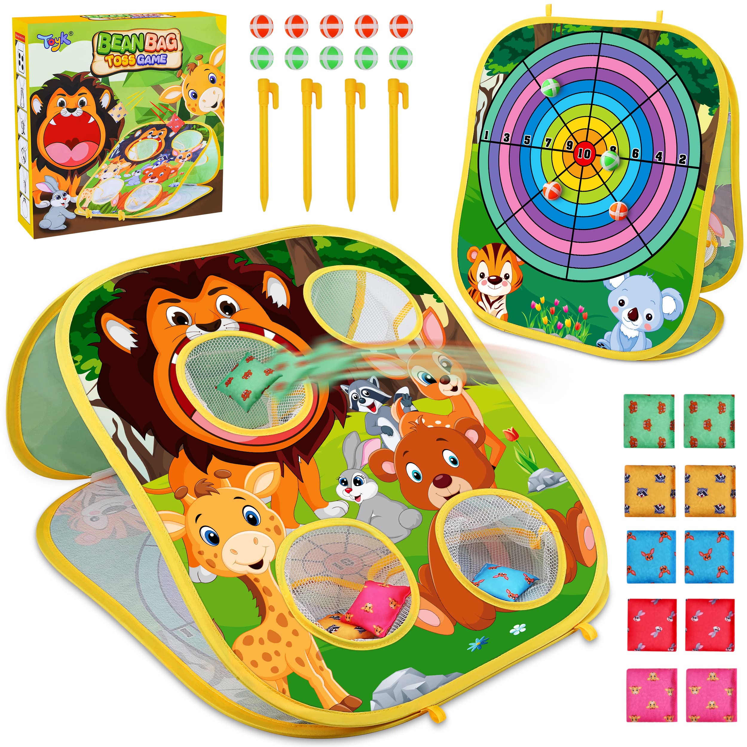 Bean Bag Toss Game Toyk Animal Outdoor Para Crianças De 3 A 6 Anos