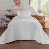Colcha Cobre Leito Matelado Liso Solteiro 2 Branco